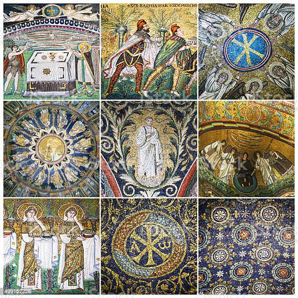 collage of the magnificent mosaics of ravenna